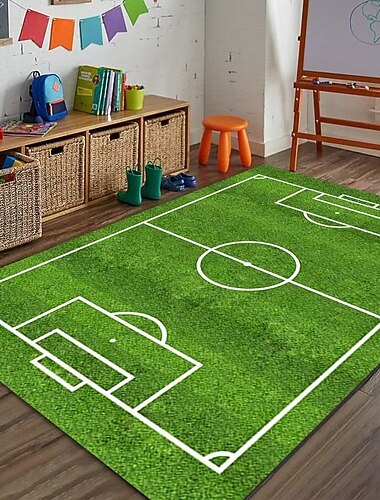  tappeto da calcio, basket, sport, grande, a copertura totale, per soggiorno, divano, tappetino per la casa, camera dei bambini, tappeto decorativo antiscivolo e resistente