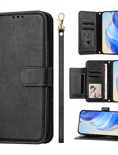  telefon Maska Pentru Samsung Galaxy S25 Ultra Plus S23 Ultra Plus S24 FE S22 Plus Ultra S23 FE Portofel Card Fermoar Protectie pentru intreg corpul cu curea de mână Retro PU piele