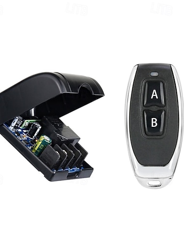  dc12v 24v 48v 1ch rf draadloze afstandsbediening schakelaars leercode 30a relaisontvanger 433mhz