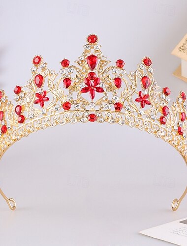 Crown Tiaras Hodepryd Legering Bryllup Bursdag Elegant søt stil Med Rhinsten Hodeplagg Hodeplagg