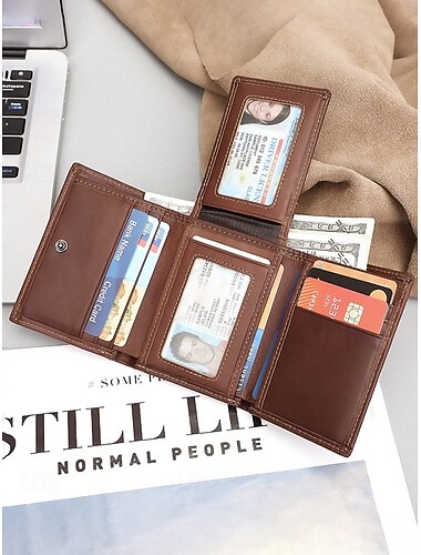  Miesten premium-nahkalompakko – RFID-suojattu, useita värivaihtoehtoja, ohut ja tyylikäs muotoilu turvalliseen matkustamiseen ja päivittäiseen käyttöön