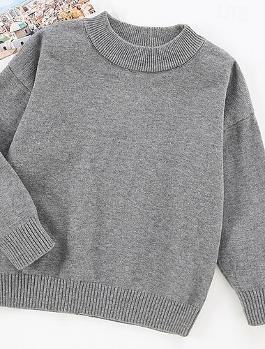  Bambini Unisex Felpa Tinta unica Manica Lunga Tenere al caldo All'aperto Moda Blu Autunno Vestiti 4-12 Anni