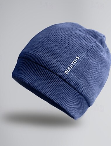  Herren Wintermützen Randlose Hüte Schwarz Dunkel Blau Polyester Fleece Mode Lässig Outdoor Täglich Einfach Warm