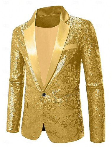  Disco Años 80 Esmoquin Frac Talla Grande Larga Disco Lentejuelas Disfraz Hombre Disfraz de carnaval Mascarada Discoteca Desfile del orgullo Mes del Orgullo Adulto Chaqueta Otoño invierno