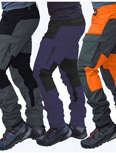  Bărbați Pantaloni Cargo Pantaloni cargo Pantaloni de lupta Παντελόνι πεζοπορίας Nasturi Multi Buzunare Manșetă Elastică Bloc Culoare Confort Uscare rapidă Casual Zilnic Concediu Sport Modă Mov