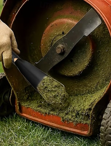  2-delt rengjøringsbørstesett for gressklipperdekk – kraftig metallkonstruksjon, ergonomisk håndtak og slitesterke børster for effektiv rengjøring, oppgradert design for vedlikehold av gressklipperen