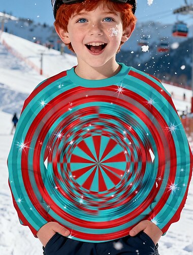  Para Meninos 3D Gráfico Geométrica 3D impressão Moletom Manga Longa Primavera Outono Moda Básico Infantil 4-12 anos Gola Redonda Ao ar livre Casual Diário Normal