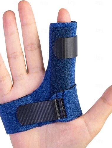  Suporte de placa de alumínio ajustável, proteção fixa para os dedos, dispositivo de proteção para cinto de suporte de dedo único