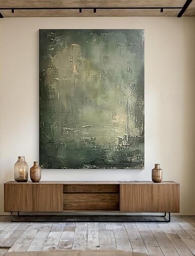  Hecho a mano Pintura al óleo pintada a colgar Pintada a mano Vertical Abstracto Moderno Sin marco interior  (sin marco)