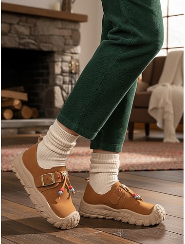  Dámské pohodlné nazouvací boty s korálky v velbloudí barvě – měkká ležérní mokasínová obuv do práce, na pochůzky, do řízení i na každodenní nošení