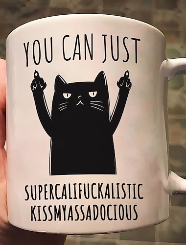  grappige cadeaumok je kunt gewoon supercalifuckalistic kissmyassadocious hilarische koffiemok voor op het werk of thuis uniek grappig cadeau-idee