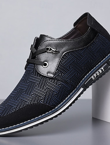  Baskets sport bleu marine pour homme avec motif – respirantes, souples et élégantes pour les sorties décontractées, les voyages et les activités de plein air