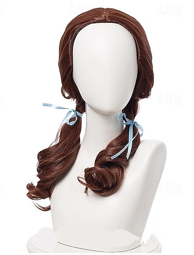  Cosplaypruiken Bruin Gekruld Synthetisch haar Gemiddelde Lengte Pruiken Dames / kinderen Pruiken Voor feest