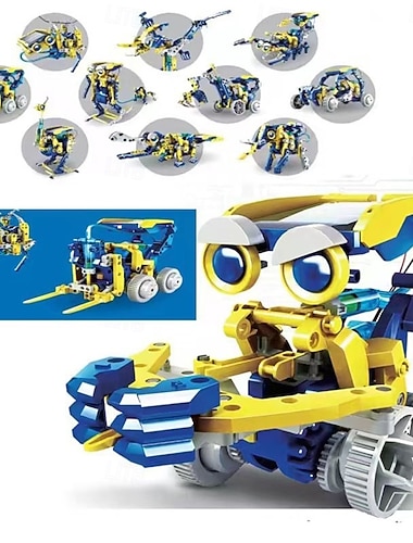  11 w 1 robot solarny do nauki i edukacji, produkcja małych wynalazków, ręcznie robiony zestaw do eksperymentów naukowych DIY, odpowiedni do zabawek edukacyjnych STEM dla chłopców w wieku 6-12 lat,