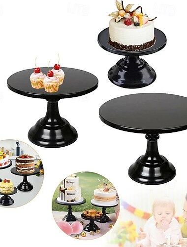 metallinen kakkuteline jälkiruokapöytä hääkakkutarjotin teetauko &iltapäiväteejuhlien kakkulautanen 20/25/30cm