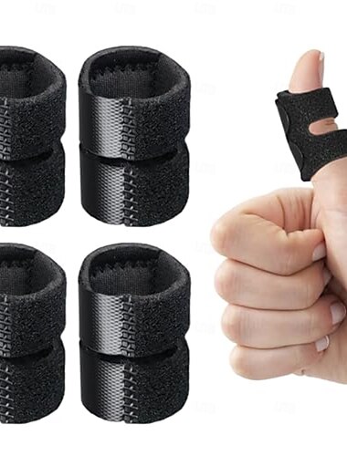  Conjunto de 5 talas para polegar, tala para dedo em gatilho, suporte para dedo em casos de artrite, correção de dedos quebrados, serve para polegar, dedo médio, anelar, indicador e mindinho.