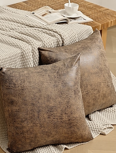  Rozciągliwa, wodoodporna, matowa poszewka na poduszkę z PU, miękka poszewka na poduszkę, trwała dekoracyjna poduszka do sofy, łóżka, biura, salonu, akcesorium do mebli domowych