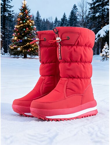  Dameisolerede snefnugs-vinterstøvler – vandtætte, skridsikre og varme udendørs snesko til skiture, vinterrejser, vandreture og hverdagsbrug