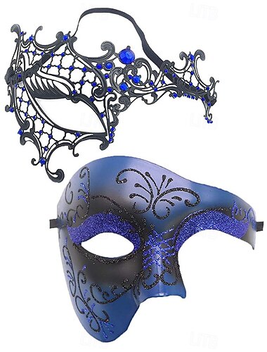  maska pro páry benátská maska dospělí pánská dámská kostýmní párty maškarní halloween karneval mardi gras snadný karnevalový kostým