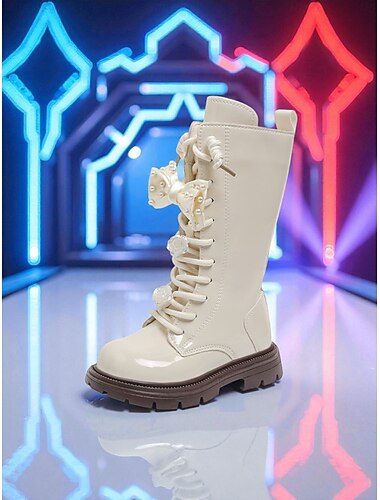  أحذية أطفال مستوحاة من نجوم البوب الكوري - أحذية لامعة مع تفاصيل اللؤلؤ والقوس، مثالية للمناسبات الخاصة والعروض المسرحية والملابس العصرية