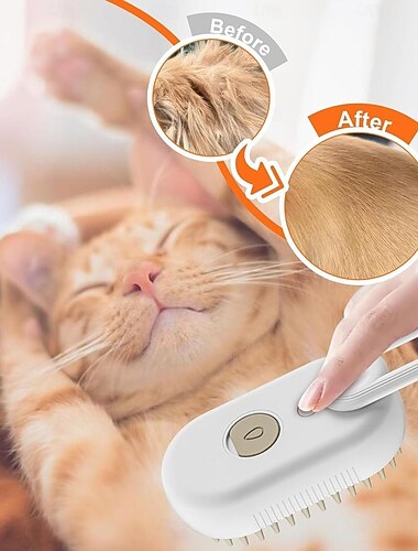  kattebørste, kattepleiebørste, selvrensende, 2 stk, for katter og hunder, fjerner løse hår, sunnere pels, behagelig pleieopplevelse, bærbar design