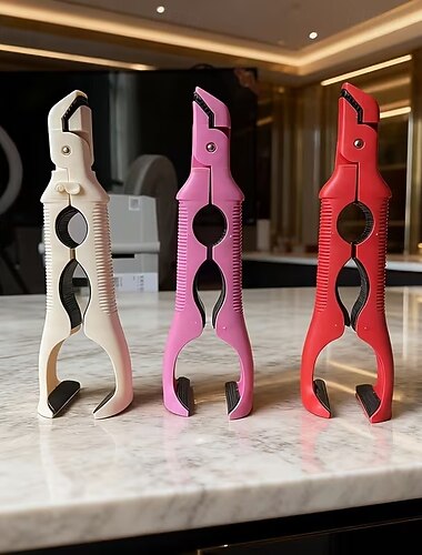  3-in-1-Topfzange mit Antiverbrühungsschutz, rutschfestem Design, integriertem Dosenöffner und Greifer zum Anheben von Tellern und Schüsseln; multifunktionale Tablett- und Dampfgarzange zum einfachen