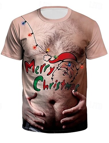  Στάμπα Φανέλα Κοντομάνικο Κινούμενα σχέδια Γραφικό για Για Ζευγάρια Ανδρικά Γυναικεία Ενηλίκων 3D εκτύπωση για Χριστούγεννα Απόκριες Μασκάρεμα Πάρτι Φεστιβάλ