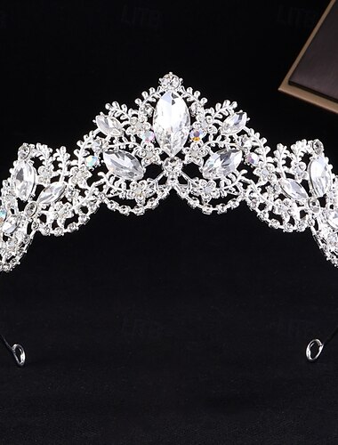  Korunní čelenky Čelenka Štras Slitina Svatební Narozeniny Elegantní Vinobraní S Štras Přílba Pokrývky Hlavy