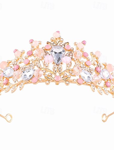  Korunní čelenky Čelenka Slitina Svatební Narozeniny Elegantní Vinobraní S Štras Perličky Přílba Pokrývky Hlavy