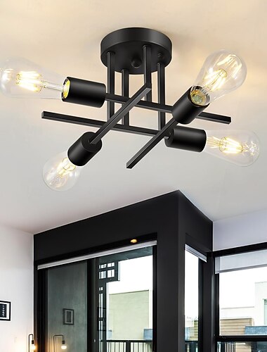  4-luz 6-luz 30 cm Diseño de línea cuadrada Luces de techo Metal Tradicional / Clásico Estilo nórdico 110-265 V