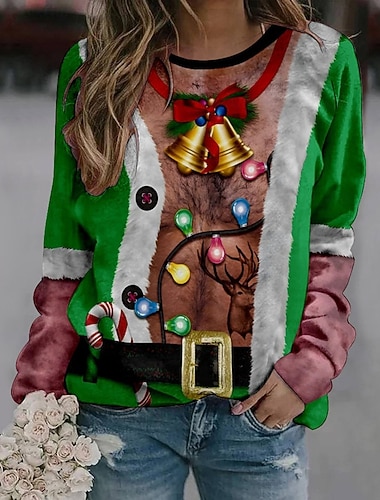  Anime Stampa 3D 3D Manica a Vescovo Felpa con cappuccio Maglione Felpa divertente di Natale Cosplay Grafico per Per donna Adulti Stampa 3D  per Natale Carnevale Mascherata Feste Festival