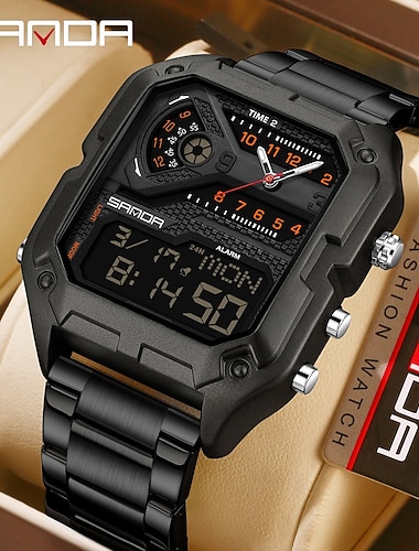  SANDA 6278 Marke Mode Herren Elektronische Uhr Multifunktionaler Wecker Leuchtender Kalender Sport digitale Uhren