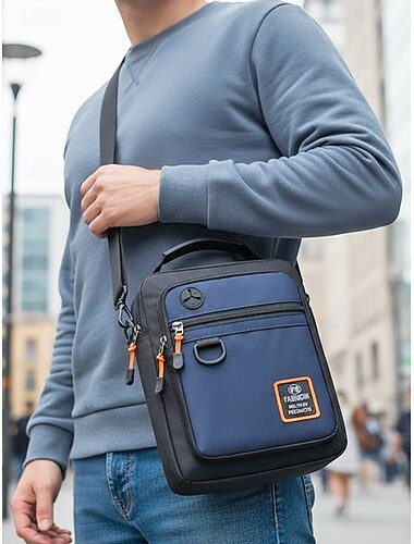  Herreveske i nylon – slitesterk, flere farger, stilig design for hverdagsbruk, reiser og utendørsaktiviteter