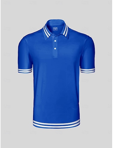  Miesten Poolopaita Kuninkaallinen sininen Lyhythihainen Golfasut Vaatteet Asut Wear Apparel