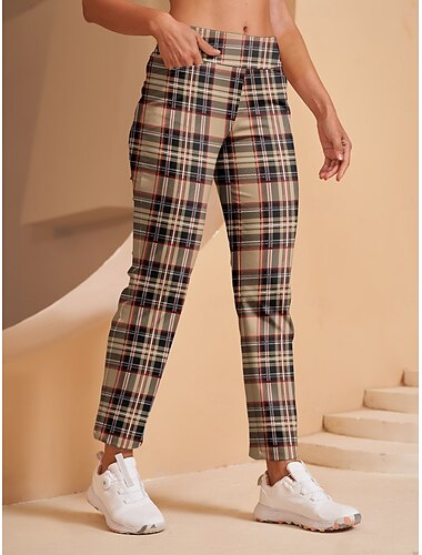  Dam Golfbyxor Kaki Byxa Golfkläder för damer Kläder Outfits Bär kläder