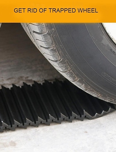  4 יחידות רב תכליתי נייד צמיג גומי רפידות אחיזה שלג עמיד ועמיד בפני שחיקה חיצוני רפידות הצלה נגד החלקה מחצלות חזקות חיוניות אביזרי רכב עבור בוץ מדבר שלג וקרח חורף