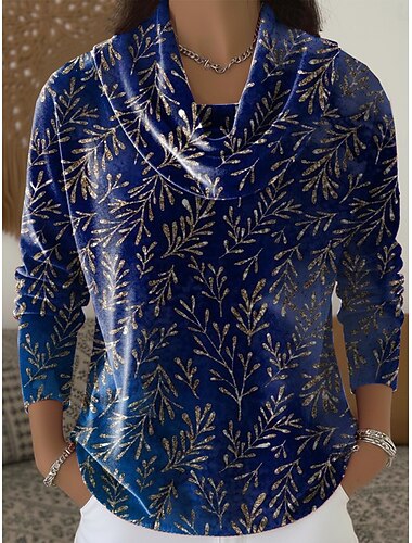  Nieuwjaar Dames Fluweel Ombre Elegant Dagelijks Dagelijks Avond Feest Vakantiekleding blauw Marine Blauw Fuchsia Bruin Herfst Winter