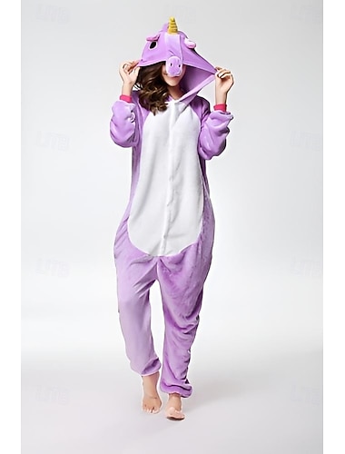  Karnevaali puku 2026 Kigurumi-pyjama Hieno puku Yöasut Eläin Yksisarvinen Poni Lämmin Hauska puku Mukava Lasten Aikuisten Sukupuolineutraali Poikien Tyttöjen Joulu Halloween Karnevaali Juhla Suoritus