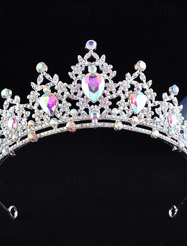  Korunní čelenky Čelenka Slitina Svatební Narozeniny Roztomilý Lesklé S Štras Přílba Pokrývky Hlavy