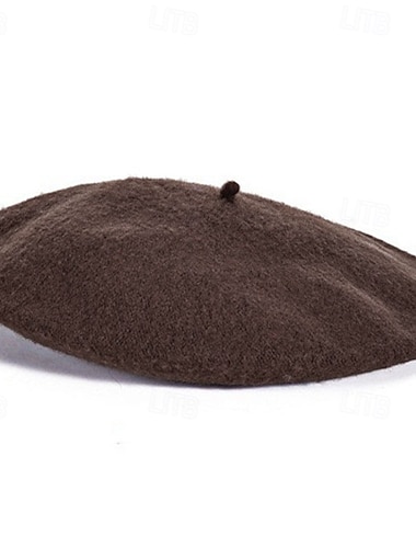  Damen Hut Baskenmütze Winddicht Warm Alltagskleidung Wochenende Spleißen Einfarbig