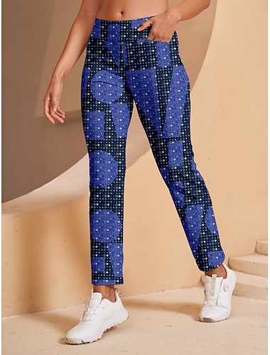  Damskie Spodnie do golfa Niebieski Spodnie Damskie stroje golfowe Odzież Stroje Noś odzież