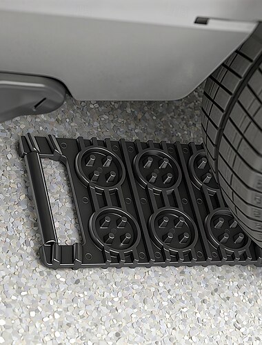  Placa antiderrapante de emergência para carro - placa antiderrapante para resgate em lama, adequada para veículos atolados na neve e fora de estrada, design compacto, aderência estável, textura