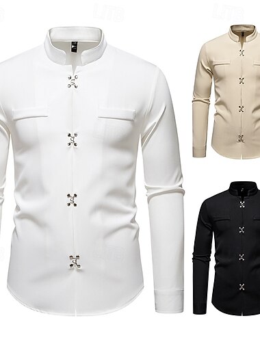  Glada 20-talet 1920-talet Retro / vintage Blus / Skjorta Gangster Marshalk Slimmad passform Maskeradkläder Herr Maskerad Festkvällskläder Affärer / Cermoni / Bröllop Möhippa Vuxna Skjorta Alla
