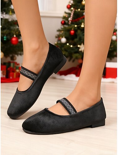  ballerine da donna in velluto bordeaux con cinturino argentato - comode scarpe slip-on per il lavoro, le vacanze e l'uso quotidiano