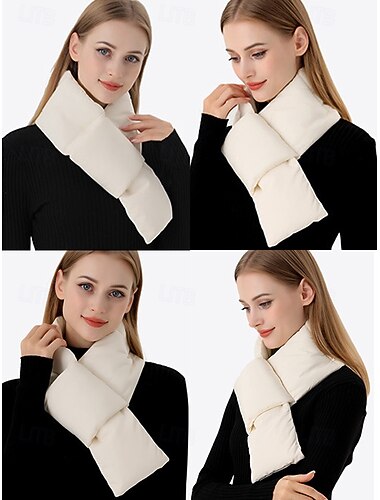  Damski szalik pikowany – miękki materiał z poliestru i bawełny, w wielu kolorach, stylowy design kieszeni, ciepły i wygodny na zimowe aktywności na świeżym powietrzu