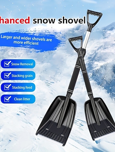  Odnímatelná sněhová lopata pro vozidla s vysokou odolností - odolný ABS materiál, černá, vhodná pro zimní úklid, perfektní volba