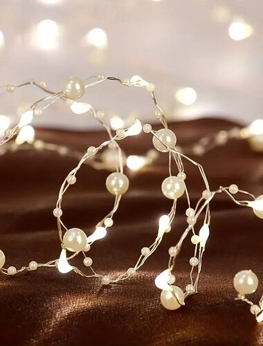  Elegante Pareloor Rozenvormige LED String Lights 2m 20 LEDs Batterij Voeding voor Bruiloft Verjaardagsfeest Thuis Patio Tuin Bloem Decoratie