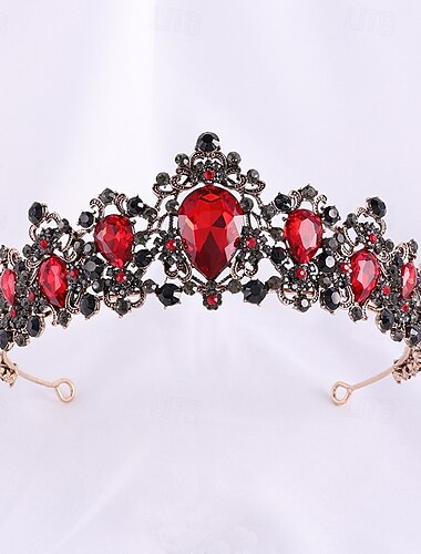  Crown Tiaras Hodepryd Legering Bryllup Bursdag Elegant Årgang Med Rhinsten Hodeplagg Hodeplagg