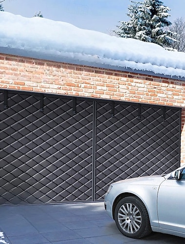  Copertura per porta da garage invernale in tessuto Oxford spesso, tenda termica isolante, pannello per porta antivento e resistente al freddo, senza foratura, per la protezione di officine domestiche