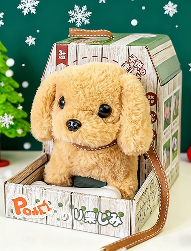  Ideális karácsonyi ajándék unokáknak lányoknak és fiúknak robotkutya - valósághű robot kiskutya interaktív játék ami jár ugat csóválja a farkát plüss állat valósághű robot kutyajáték ami úgy működik